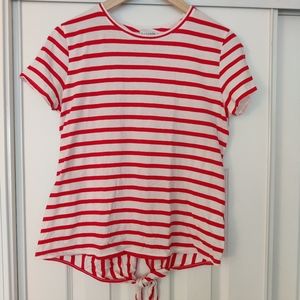 J CREW RED STRIPE TSHIRT